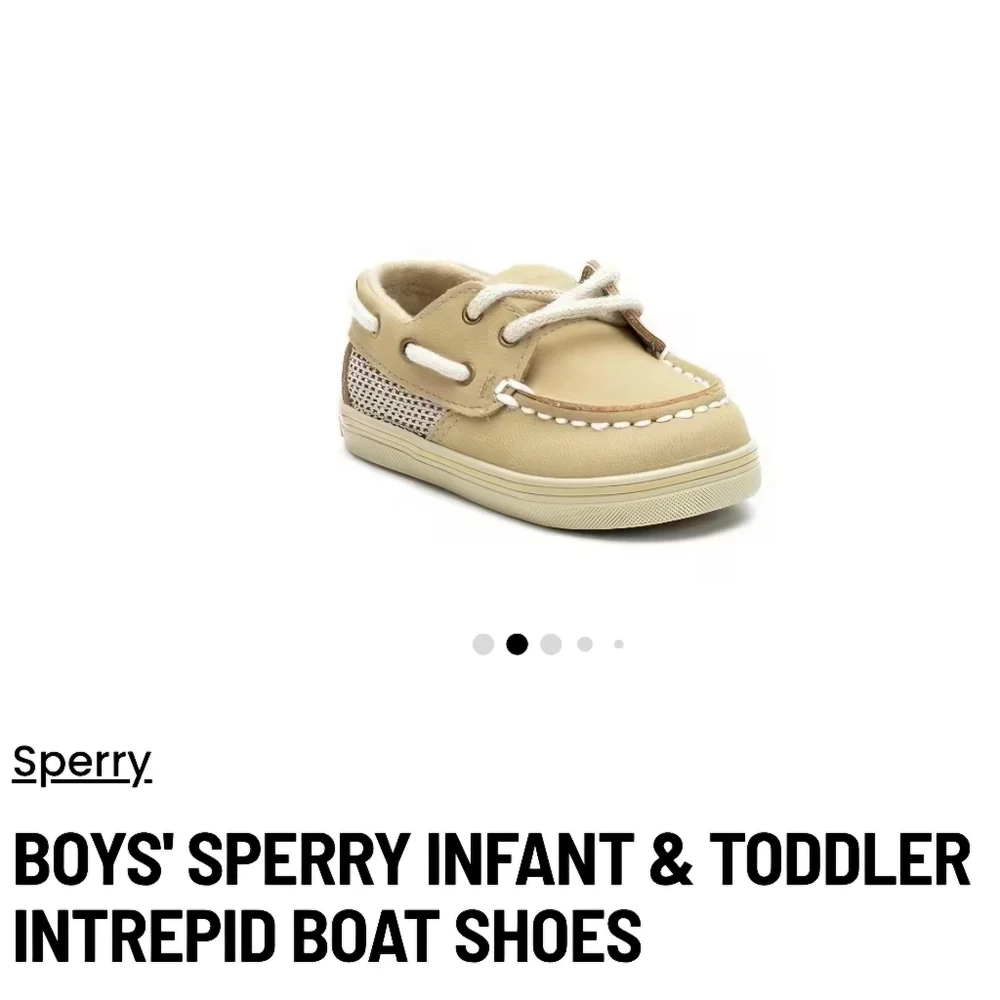 Sperry Infant Intrepid Boat Shoes – Oat | Size 3 | Excellent Condition